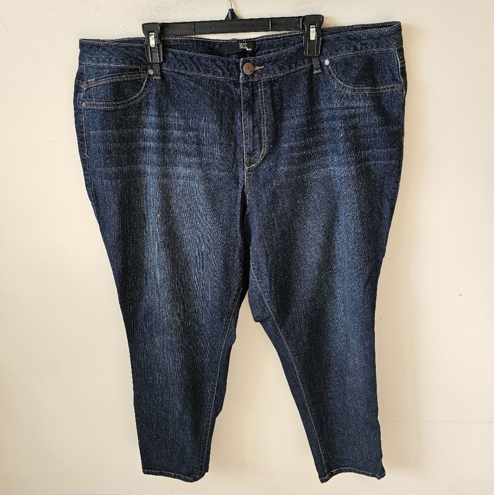 1822 Denim Dark Blue Women's Jeans Skinny Leg High Rise 22w